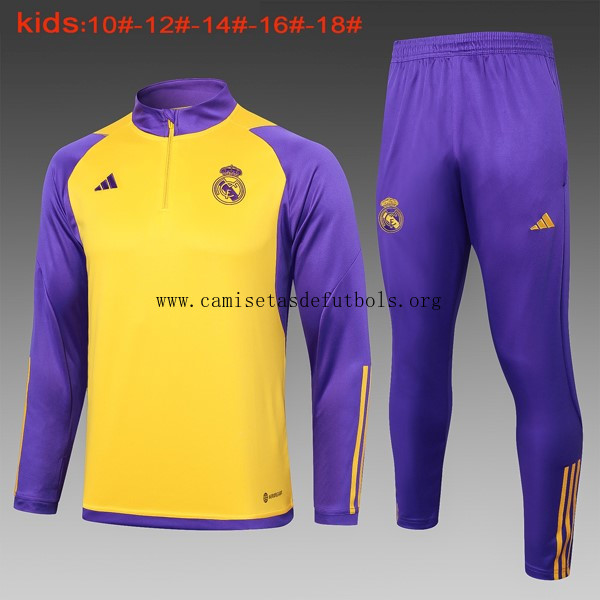 Ninos Sudadera De Training Real Madrid 2024/25 Amarillo Purpura Descuentazo alucinante