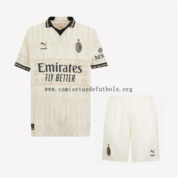 Camiseta AC Milan Beige Niño 2023/24 ¡¡Ni te imaginas rebaja, reserva!