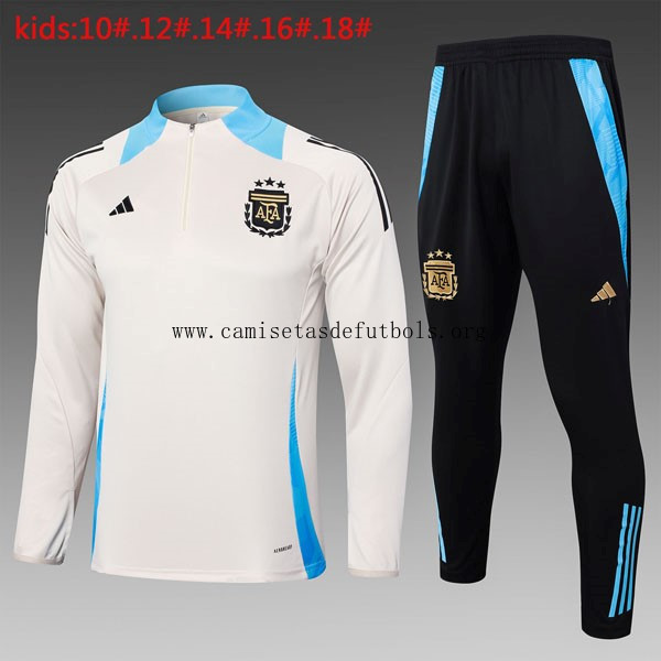 Niños Sudadera De Training Argentina 2024/25 Amarillo Azul 3 Oportunidad fantástico