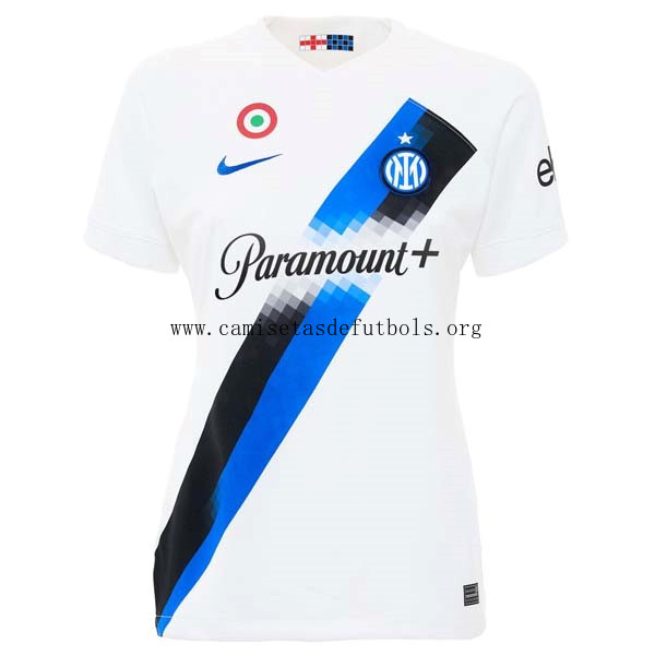 Camiseta Inter Milan Replica Segunda Ropa Mujer 2023/24 No lo pienses hasta fin de existencias