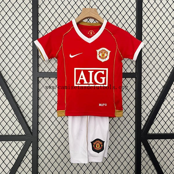 Camiseta Manchester United Replica Primera Ropa Retro Niño 2006 2007 Fabuloso rebaja, date prisa con devolución gratis