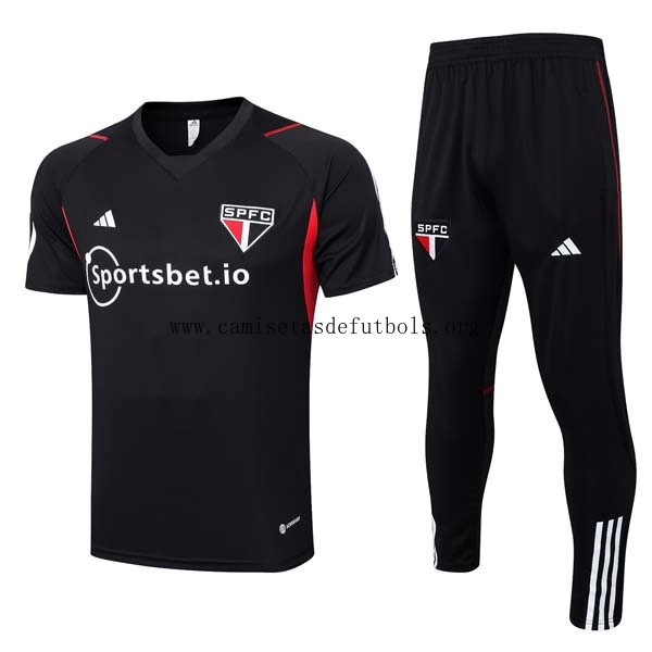Camiseta Sao Paulo Conjunto Completo 2023/24 Negro Descuento estupendo hasta fin de existencias