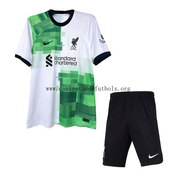 Camiseta Liverpool Replica Segunda Ropa Niño 2023/24 Agarra antes de que se acabe