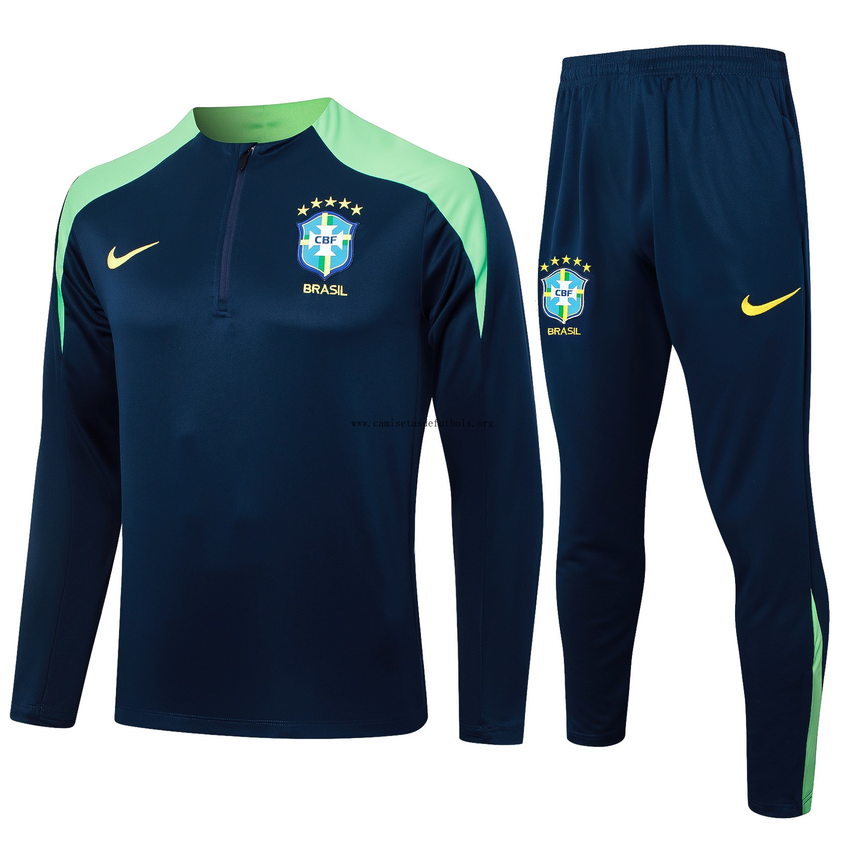 Sudadera De Training Brasil 2024/25 Azul Verde 3 Ahorro inmejorable más barato que nunca