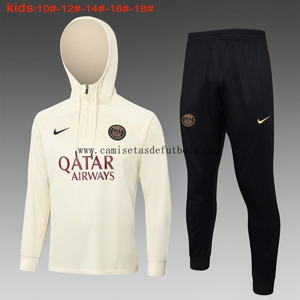 Ninos Sudadera Con Capucha PSG 2024 Amarillo 2 ¡¡Menudo/a descuentazo, reserva!