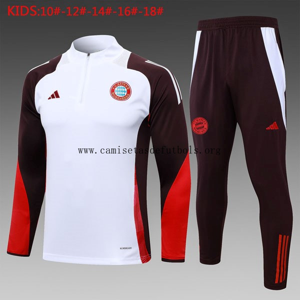 Niños Sudadera De Training Bayern Munich 2024/25 Blanco Purpura ¡¡Cómo ahorro, reserva!