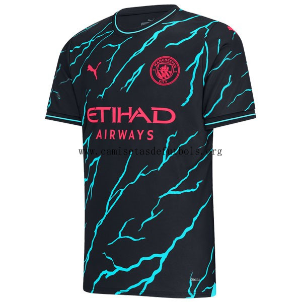 Camiseta Manchester City Replica Segunda Ropa 2023/24 Activa este preciaco divino