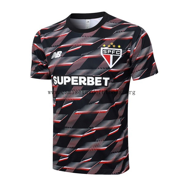 Camiseta Entrenamiento Sao Paulo 2024/25 Negro Rojo ¡¡Vaya rebaja, benefíciate!