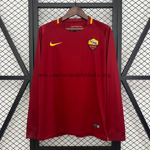 Camiseta Roma Replica Primera Ropa ML Retro 2017-2018 Saldazo asequible de campeonato