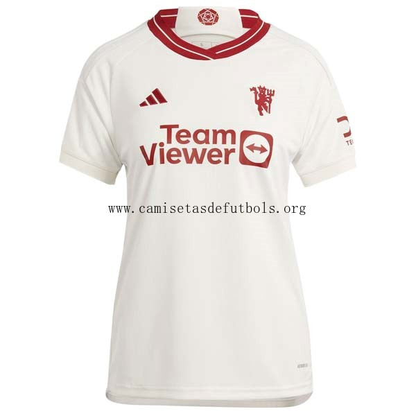 Camiseta Manchester United Replica Tercera Ropa Mujer 2023/24 Oferta milagroso con devolución gratis