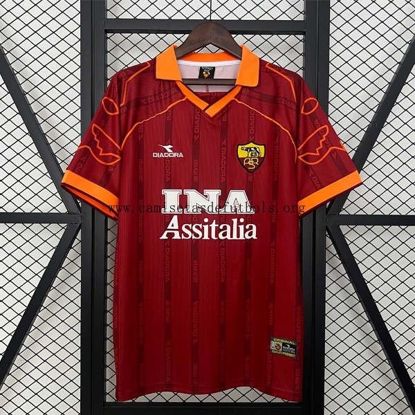 Camiseta Roma Replica Primera Ropa Retro 1999-2000 Ofertón irrisorio calidad asegurada