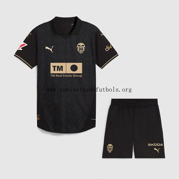 Camiseta Valencia Replica Segunda Ropa Niño 2024/25 Liquidación, no lo pienses