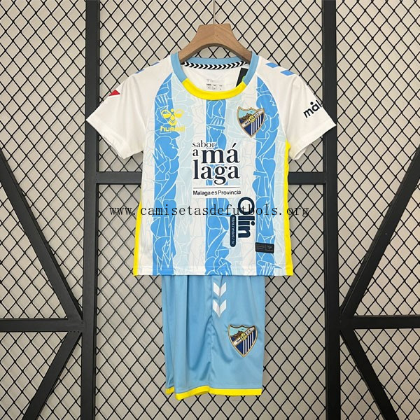 Camiseta Málaga Replica Primera Ropa Niño 2024/25 Chollazo celestial