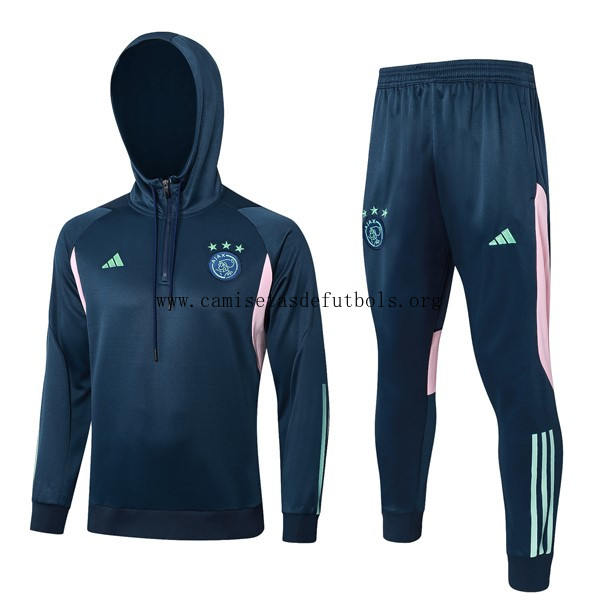Sudadera Con Capucha Ajax 2024 Azul Ahorro tirado con devolución gratis