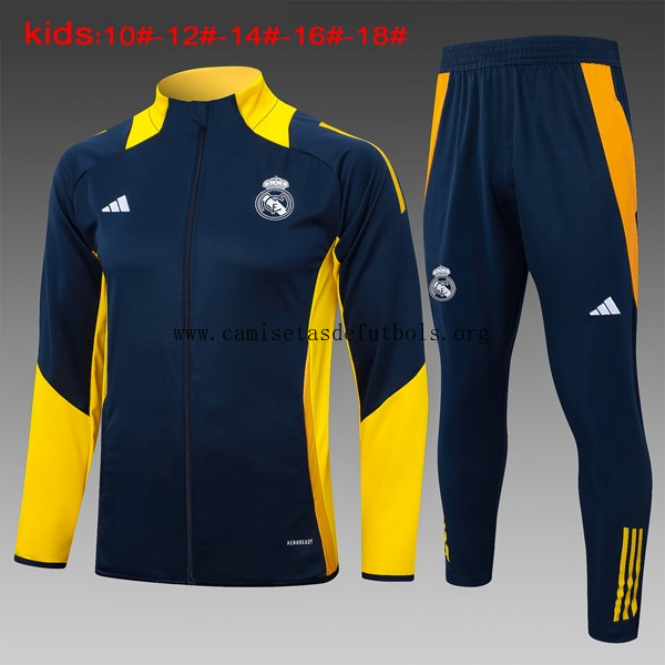 Niños Chandal Real Madrid 2024/25 Azul Amarillo 3 Ridículo ganga, benefíciate por tiempo limitado