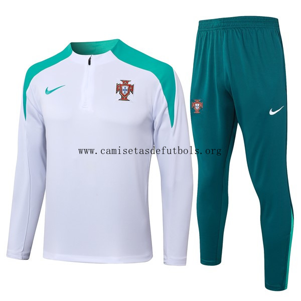 Sudadera De Training Portugal 2024/25 Blanco Verde Consigue este precio soberbio
