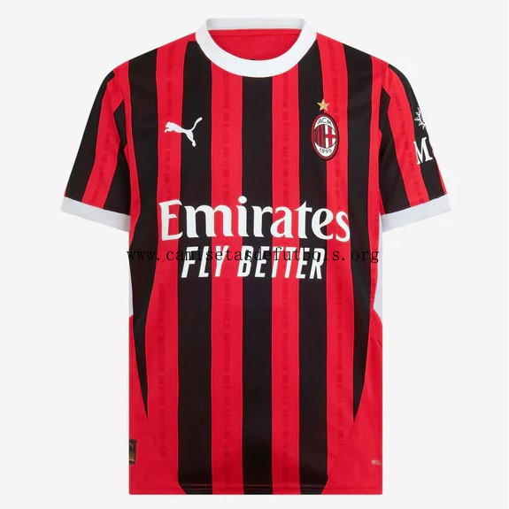 Camiseta AC Milan Replica Primera Ropa 2024/25 Consigue este gangaza soberbio