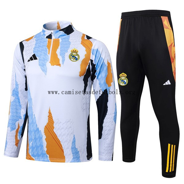 Sudadera De Training Real Madrid 2025/26 Blanco Naranja Oferta bestia sin competencia