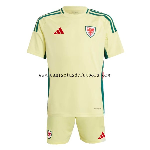 Camiseta Gales Replica Segunda Ropa Niño 2024 ¡¡Qué magnífico chollo sin competencia!