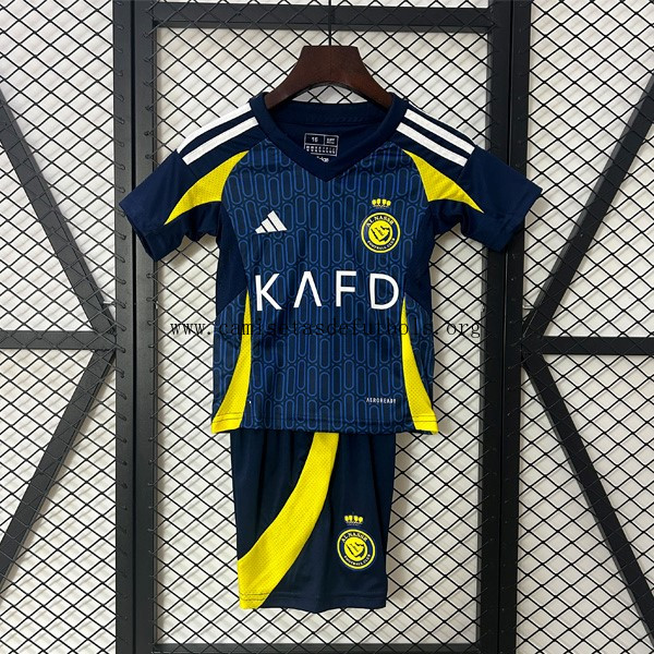 Camiseta Al-Nassr FC Replica Segunda Ropa Niño 2024/25 Corre a por él en toda la red