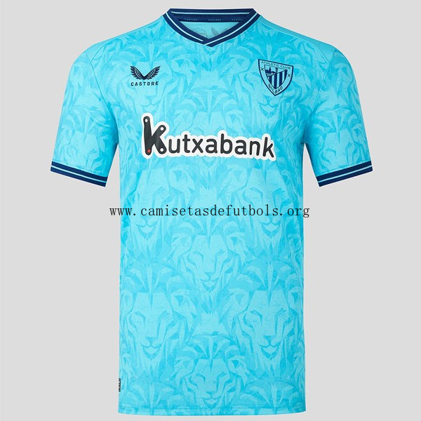 Camiseta Athletic Bilbao Replica Segunda Ropa 2023/24 Azul ¡¡Vaya prodigioso preciaco sin intermediarios!