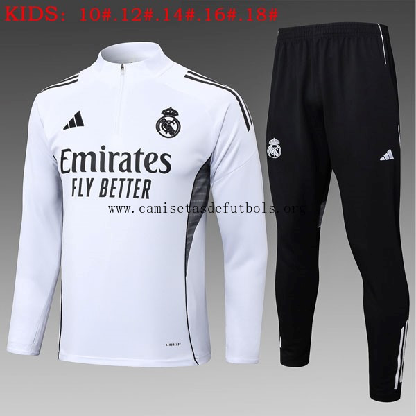 Ninos Sudadera De Training Real Madrid 2025/26 Blanco 9 ¡¡Qué brutal preciaso de risa!