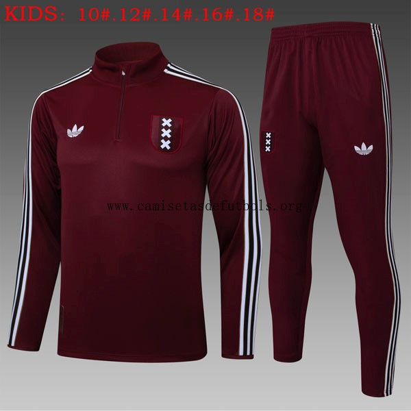Ninos Sudadera De Training Ajax 2025/26 Rojo 5 ¿¡Qué ofertón?