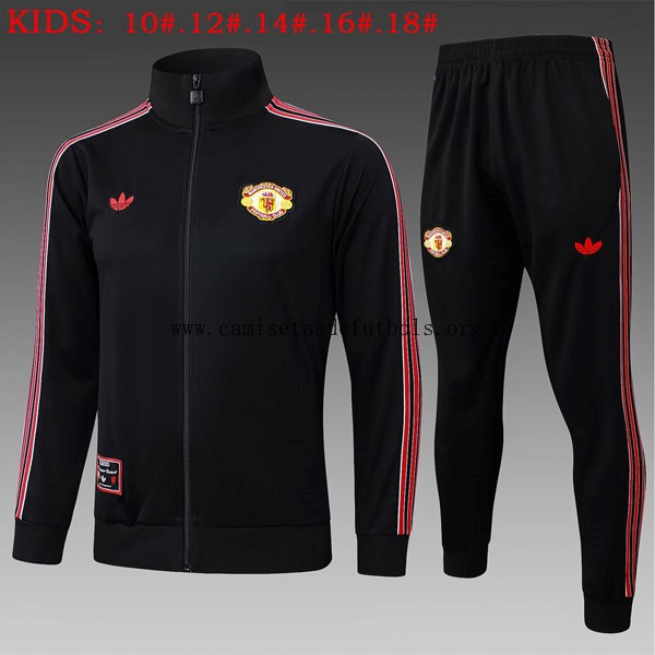 Ninos Chandal Manchester United 2025/26 Negro 5 Saldazo barato