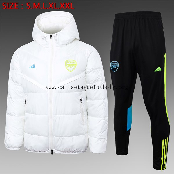 Abrigo Plumón Arsenal Conjunto Completo 2024/25 Blanco Fantástico preciaso, date prisa en toda la red