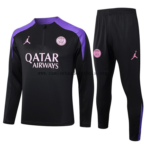 Sudadera De Training PSG 2024/25 Negro Purpura 3 ¡¡Vaya fantástico saldazo por tiempo limitado!