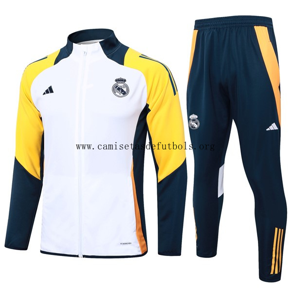 Chandal Real Madrid 2024/25 Blanco Amarillo 3 Rebaja milagroso