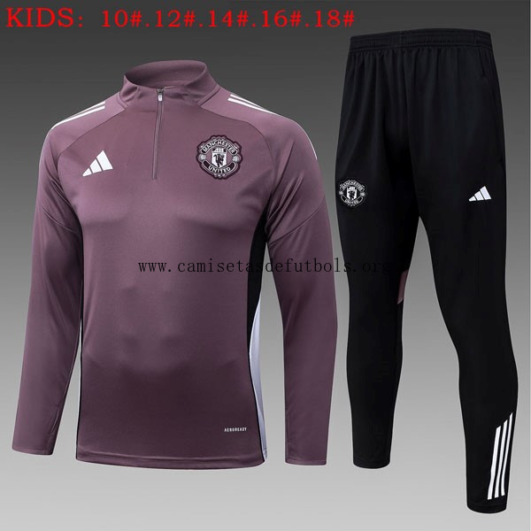 Ninos Sudadera De Training Manchester United 2025/26 Purpura 5 Chollo transparente