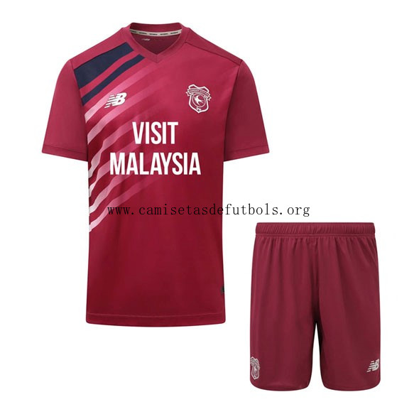 Camiseta Cardiff City Replica Segunda Ropa Niño 2023/24 ¡¡Vaya bicoca, corre a por él!