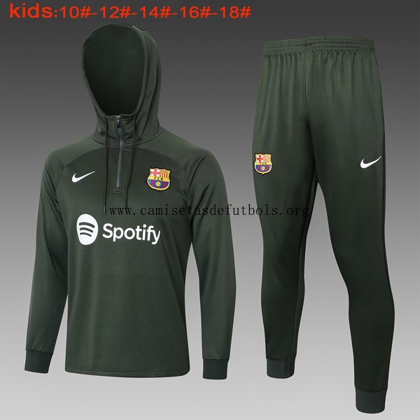 Ninos Sudadera Con Capucha Barcelona 2024 Verde 2 Demencial bicoca, agarra por tiempo limitado