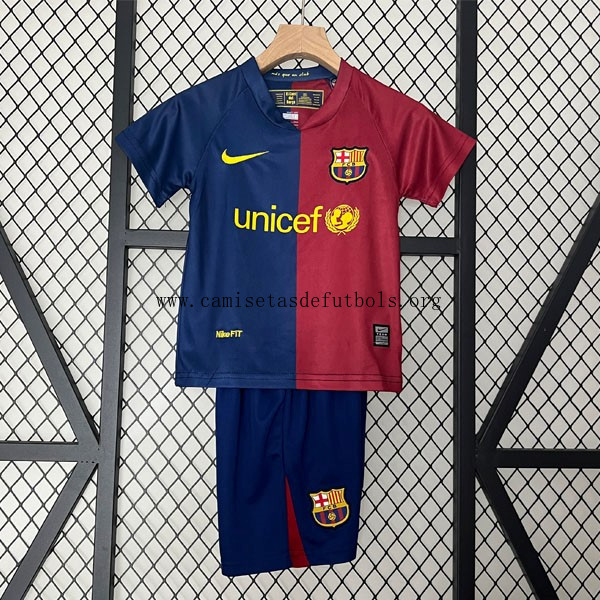 Camiseta Barcelona Replica Primera Ropa Retro Niño 2008 2009 Asequible liquidación, consigue más barato que nunca