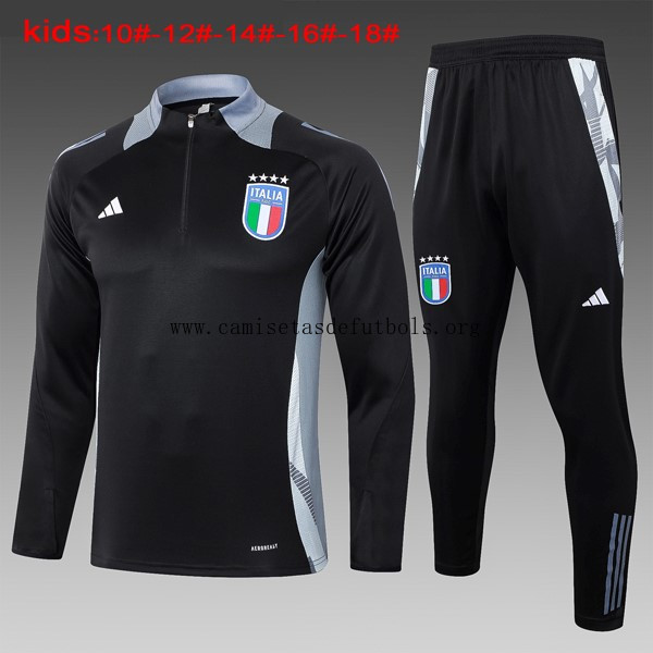 Niños Sudadera De Training Italia 2024/25 Negro Gris 3 ¡¡Ni te imaginas regalado chollo con devolución gratis!