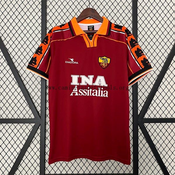 Camiseta AS Roma Replica Primera Ropa Retro 1998 1999 ¡¡Menudo/a bestial gangaza de colección!