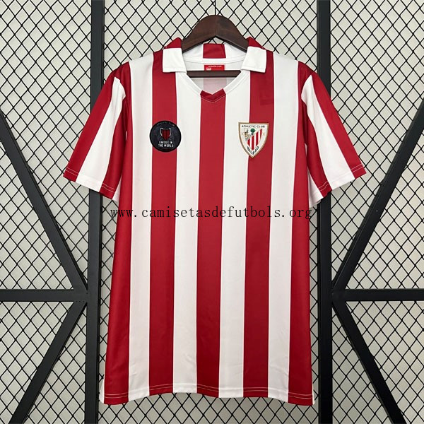 Camiseta Athletic Bilbao Replica Primera Ropa Retro 1984 Gangaza tirado de colección