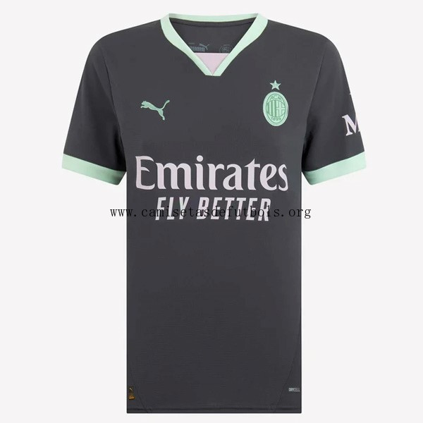 Camiseta AC Milan Replica Tercera Ropa Mujer 2024/25 Benefíciate este preciaco insuperable