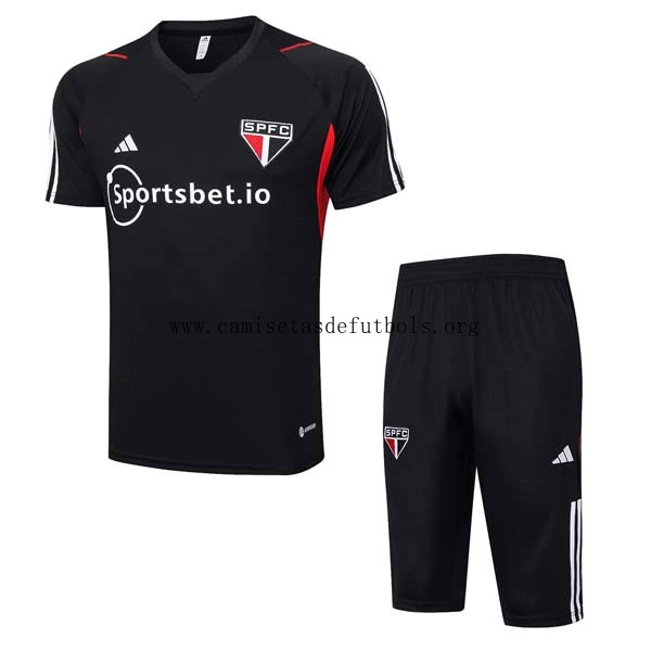 Camiseta Entrenamiento Sao Paulo Conjunto Completo 2023/24 Negro Transparente descuentazo, no lo pienses de infarto