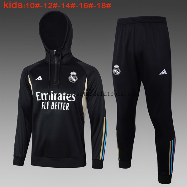 Ninos Sudadera Con Capucha Real Madrid 2024 Negro 2 Preciaso tirado