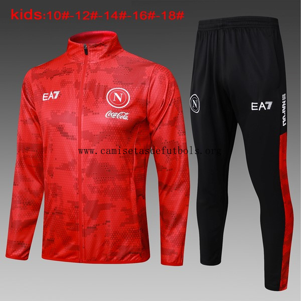 Ninos Chandal Napoli 2024/25 Rojo ¡¡Qué justo gangaza de la temporada!