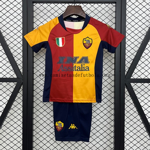 Camiseta Roma Replica Primera Ropa Niño Retro 2001-2002 ¡¡Qué preciaco, llévatelo!