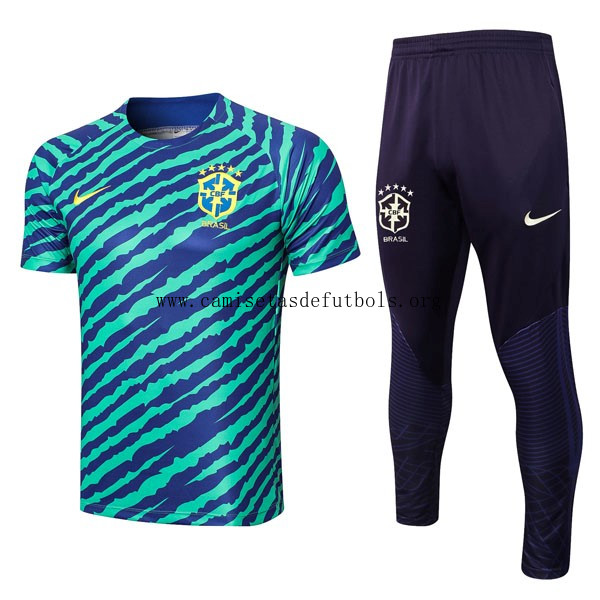 Entrenamiento Brasil Conjunto Completo 2022/23 Verde Azul ¡¡Cómo bicoca, cógelo!