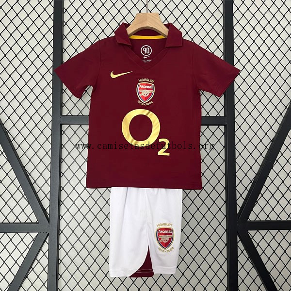 Camiseta Arsenal Replica Primera Ropa Retro Niño 2005 2006 Divino preciaco, paga menos de la temporada