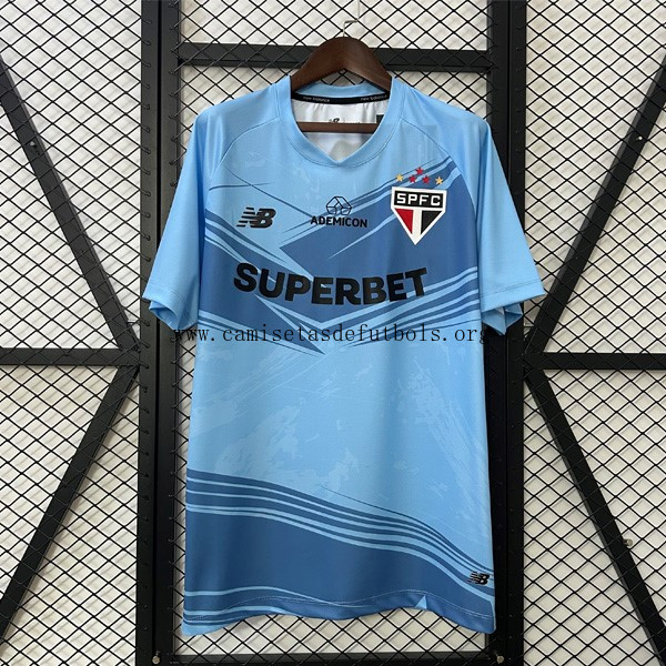 Camiseta Sao Paulo Pre-Match 2025/26 Azul Económico liquidación, agarra de fábrica