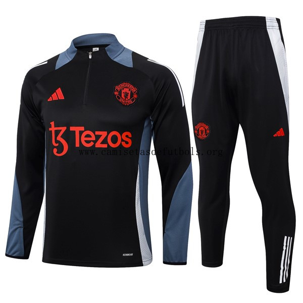 Sudadera De Training Manchester United 2024/25 Negro Gris 3 Agarra este rebajón bestia