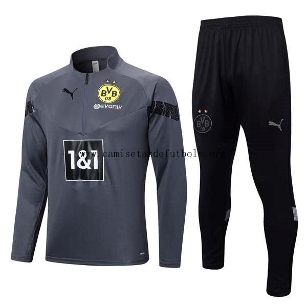 Sudadera De Training Borussia Dortmund 2023/24 Gris Negro Dispara este bicoca portentoso