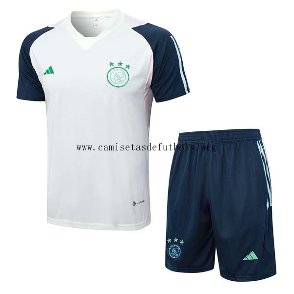 Camiseta Entrenamiento Ajax Conjunto Completo 2023/24 Blanco Gangaza alucinante