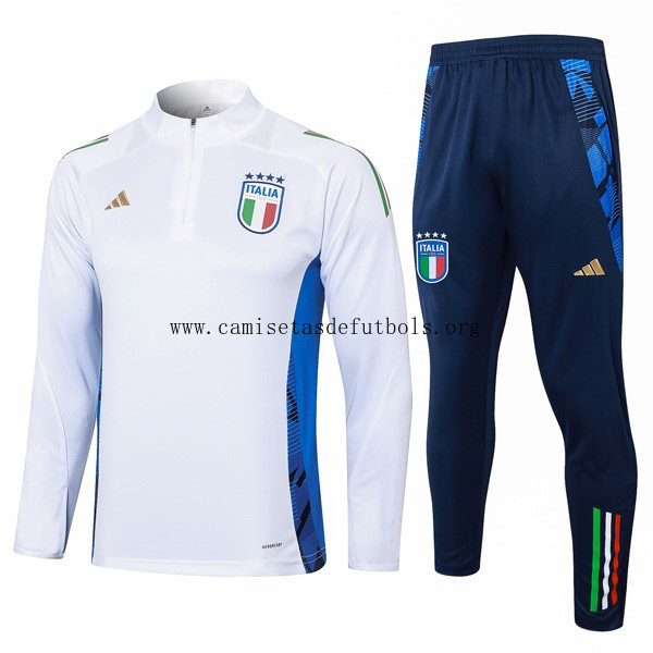 Sudadera De Training Italia 2024/25 Blanco 3 Liquidación irrisorio